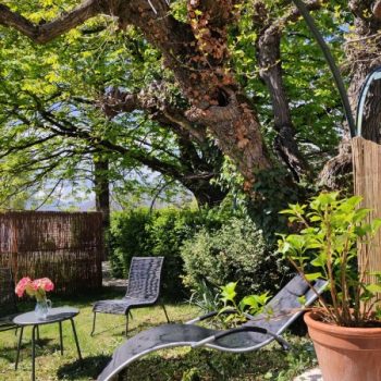 Terrasse privative Gite La Baume en Haute Provence